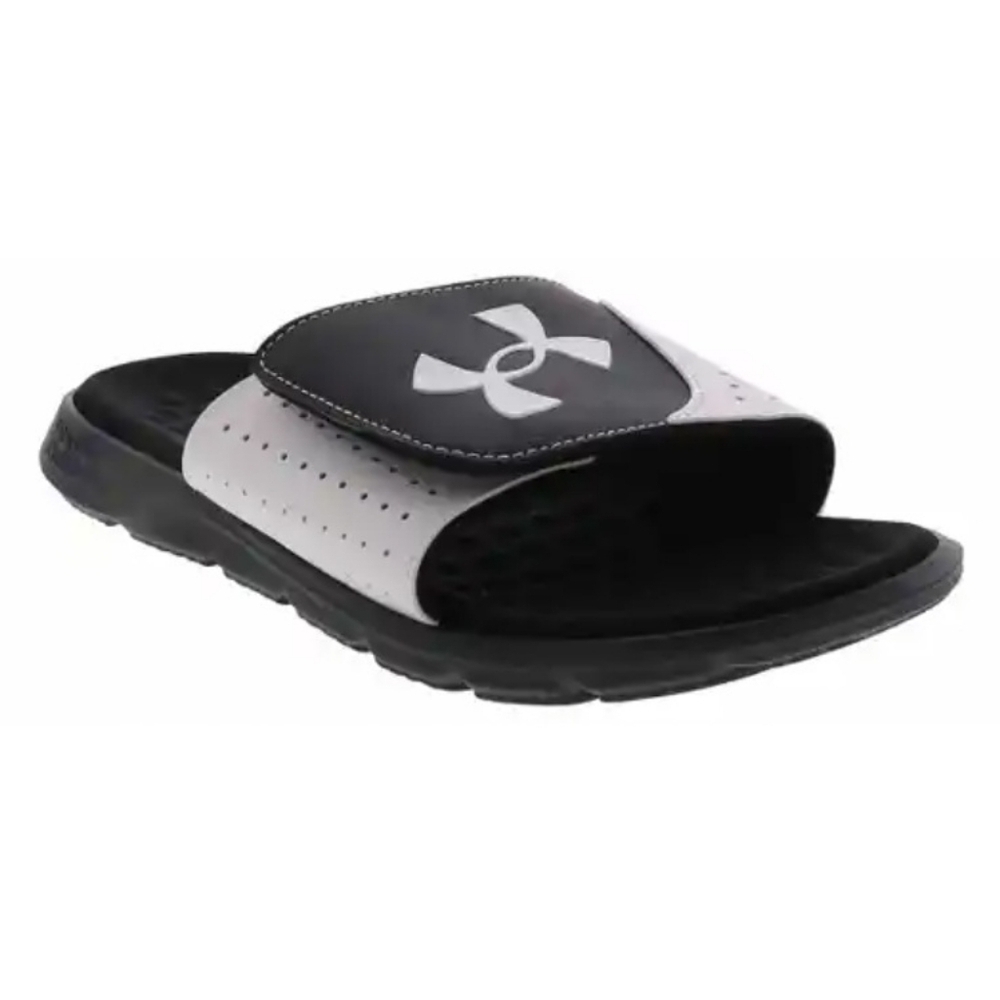 Under Armour Ignite Pro Slide Sandal Slip-on Bkack And White Mens Size 17